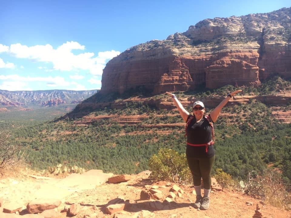 Yovana Portillo hiking in Arizona
