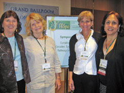 Left to right: Susie Brain with fellow advocates Carol Schultz, Joan Venticinque, and Diane Heditsian.