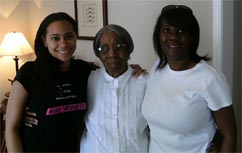 Carolyn Grove (right) poses with her daughter, Ryann (left) and mother, Jessie Dickey (center).