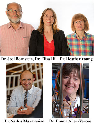 Drs. Joel Bornstein, Elisa Hill, Heather Young, Emma Allen-Vercoe, and Sarkis Mazmanian